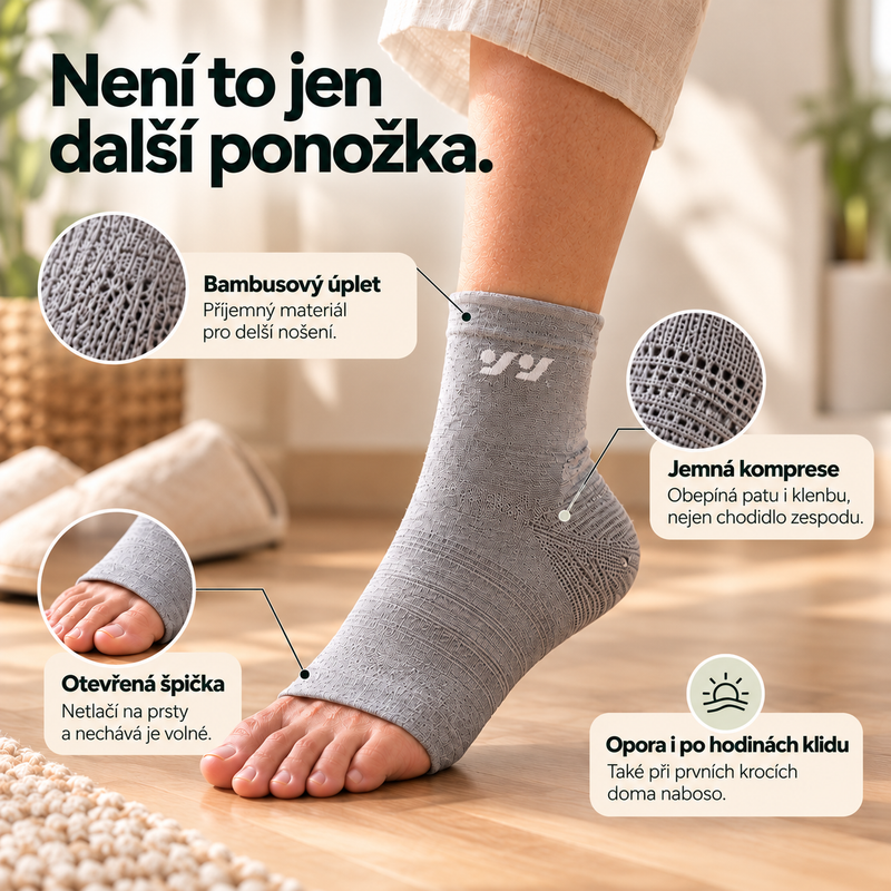 ZpátkyNaNohy™ – Bambusový návlek na patu a chodidlo