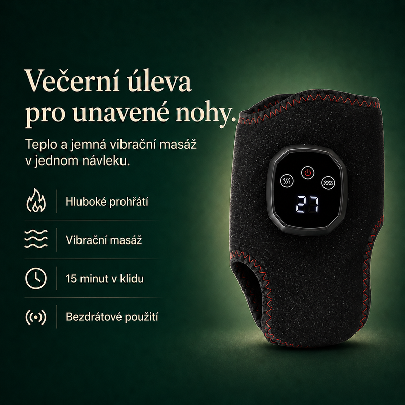 ZpátkyNaNohy® Vyhřívaný návlek na kotník s vibrační masáží | Úleva od bolesti za 10 minut