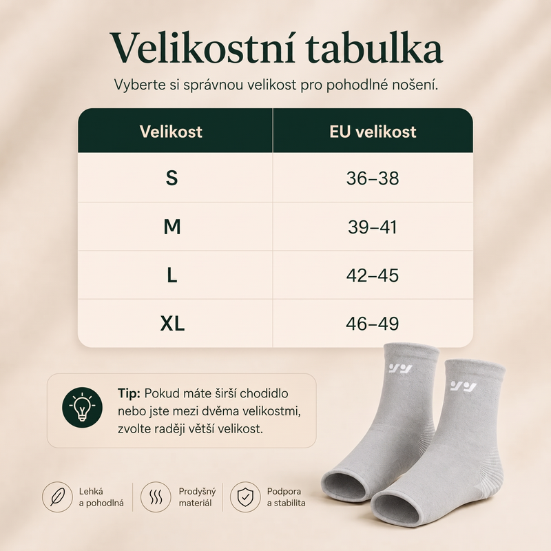 ZpátkyNaNohy™ – Bambusový návlek na patu a chodidlo
